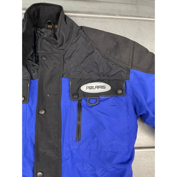 Polaris Snowmobile Xplorer Jacket Mens MT Blue Black Insulated Winter Coat - Picture 5 of 15